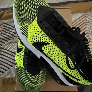 Nike Black and Neon Green Sneakers